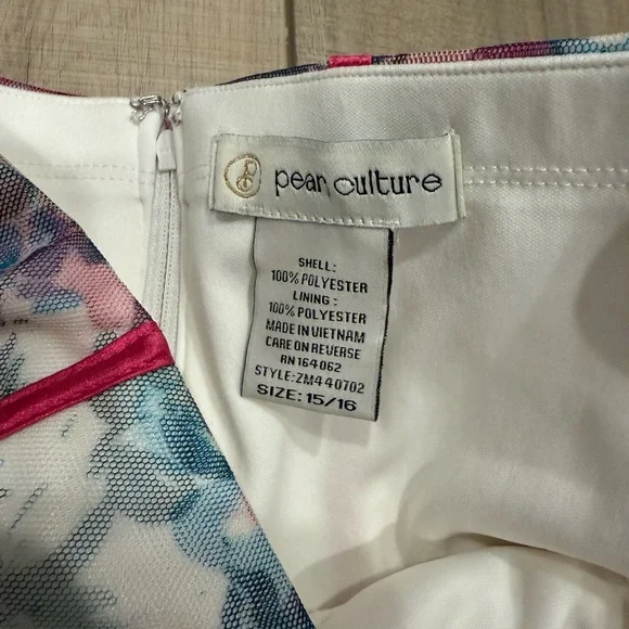 NWT Pear Couture Floral Printed Party Pink Strapless Dress - Picture 2 of 4